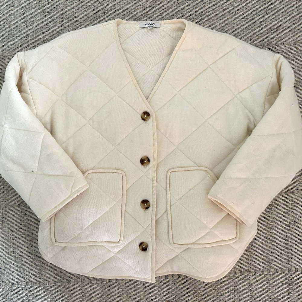 Madewell Cream Quilted Jacket